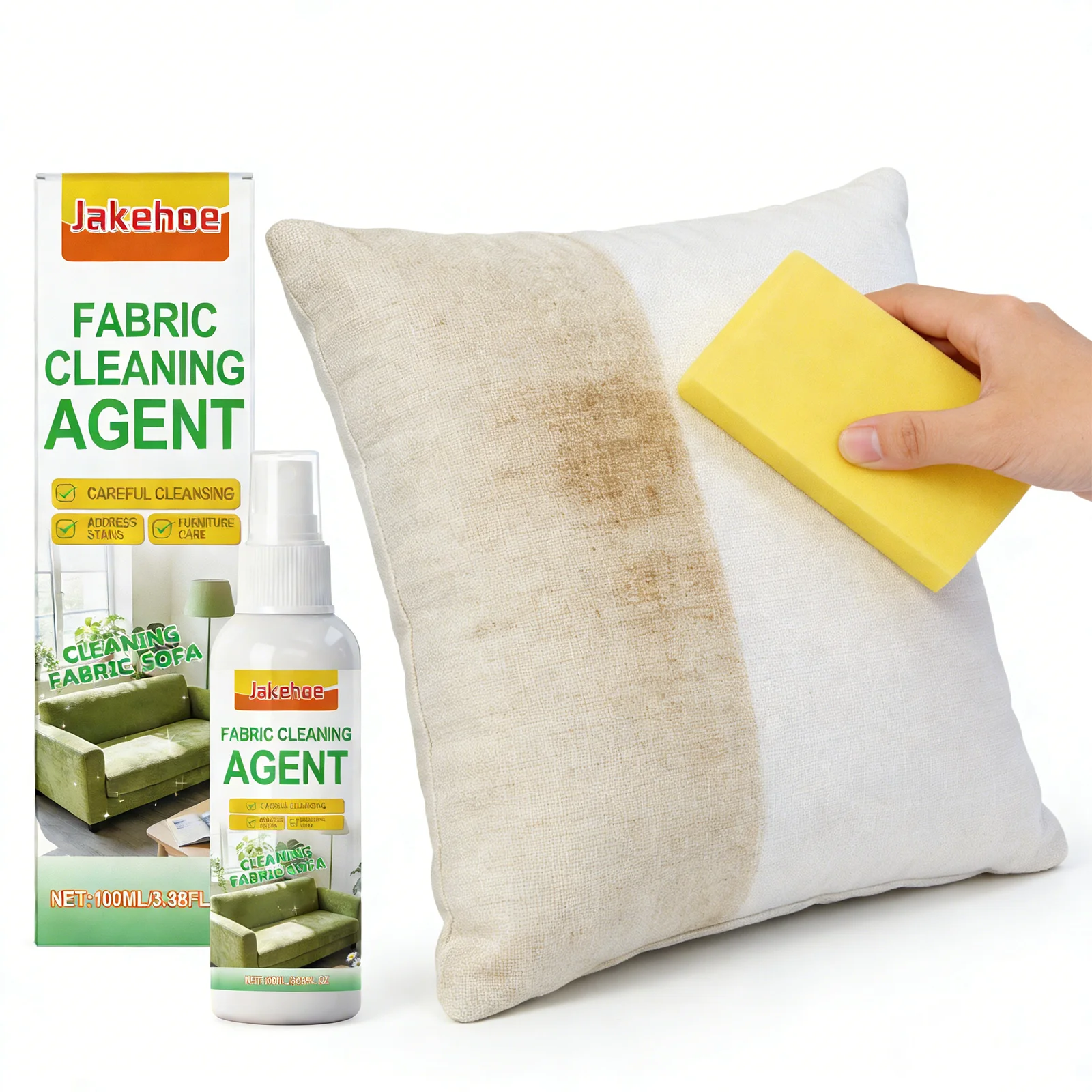 

Fabric Sofa Cleaner Couch Stain Remover Waterless Dry Cleaning Carpet Cleaner Upholstery Stain Remover Fabric Care Kit 100ml