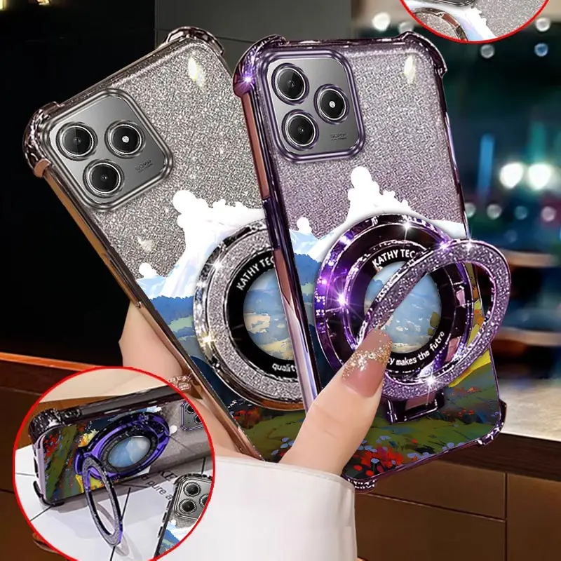 

C61 Чехол-держатель для браслета с огромным покрытием для Realme C61 N63 C75 C51 Narzo Note 50 C63 N55 C35, чехол