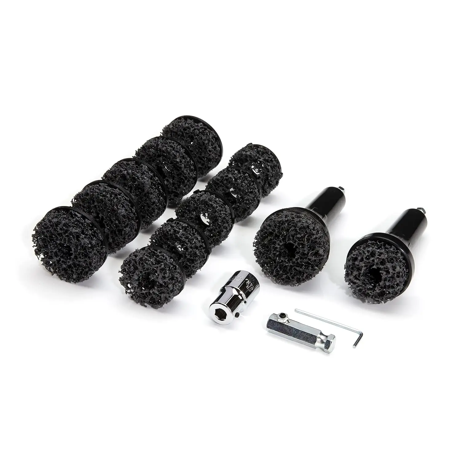 

Wheel Hub and Rotor Polishing Kit, Removes Rust, Power Tool Compatible, Nylon Polishing Pads