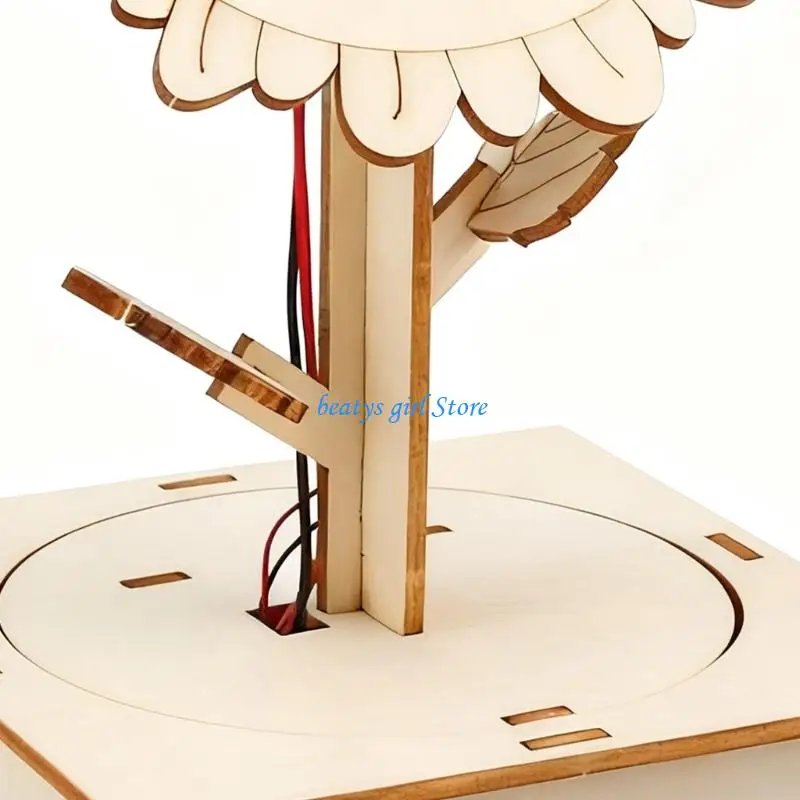 C7AB Rotating STEM Wooden DIY Project For Students Interactive Demonstration