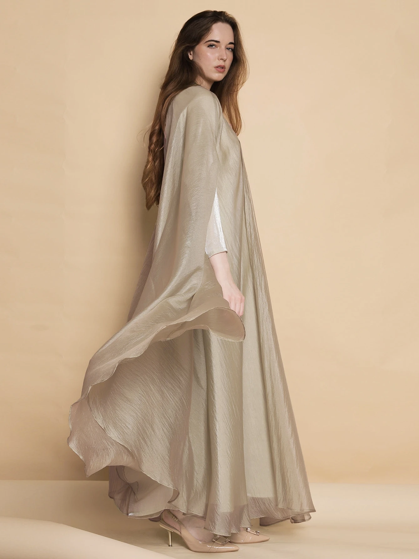 Middle East Sle Long Sve Cardigan Dr und Rock Set High Waist A-Line Long Dr Ethnic Faion Autumn Collection