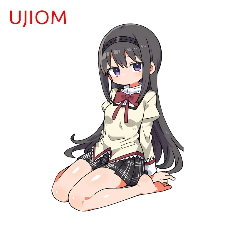UJIOM Cute Akemi Homura Uniform Wall Stickers Amusing Cartoon Girl Milk Crate Sofa Wall Decals Sunscreen Skateboard Accessories