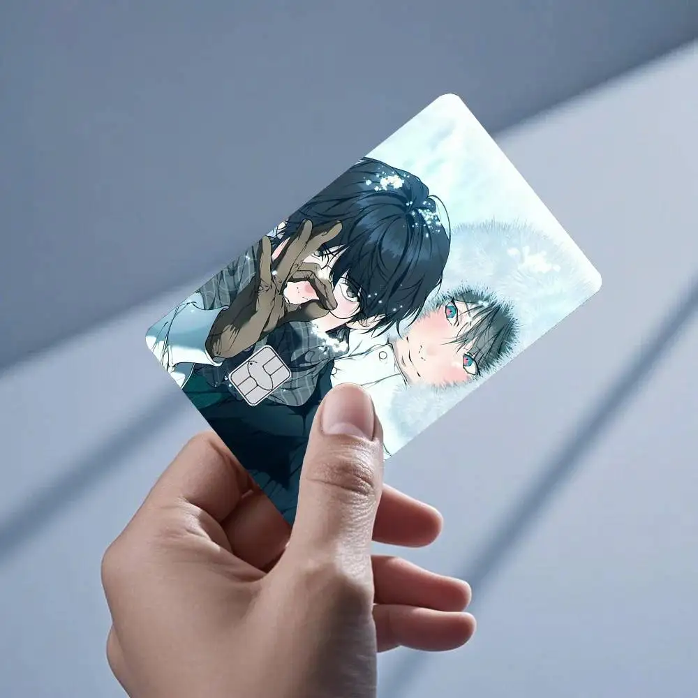 

L-Lost In The C-Cloud 4pcs 1Set Laser Holographic Sticker Skin Cover for Credit Bank Debit Card