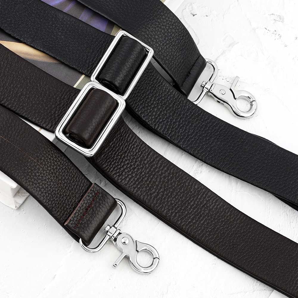 150cm Genuine Leather Bag Strap Men Shoulder Bag Strap Handbag Wide Long Belt real Leather Replacement Strap Adjustable Belt