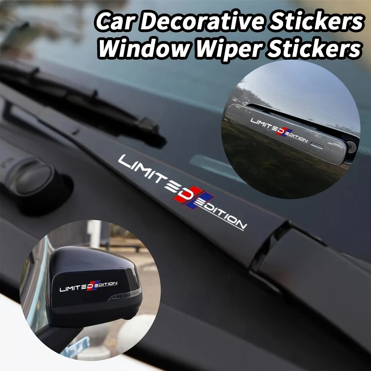 4Pcs/8Pcs Per Set Limited Edition Car Motorcycle Sticker Kit Wiper Door Handle Dashboard Mirror Body Decal Waterproof Vinyl