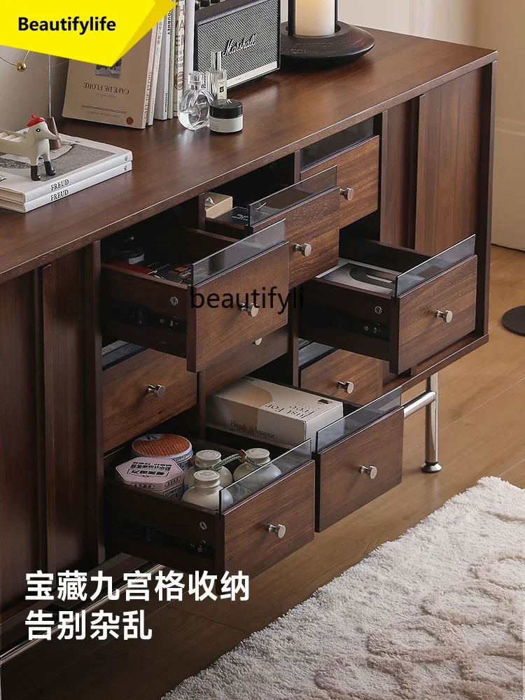 

A57 Solid Wood Sideboard Cabinet Living Room Storage Bed End Storage Vintage Style Retro Low Cabinet