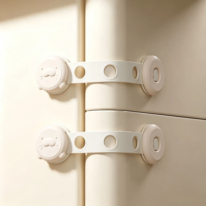 Verstellbare Kindersicherungen für Schränke & Küchenschränke, Schubladen, Kühlschränke, Toiletten, kindersichere Verriegelung ohne Werkzeug oder Bohren – Detail 4