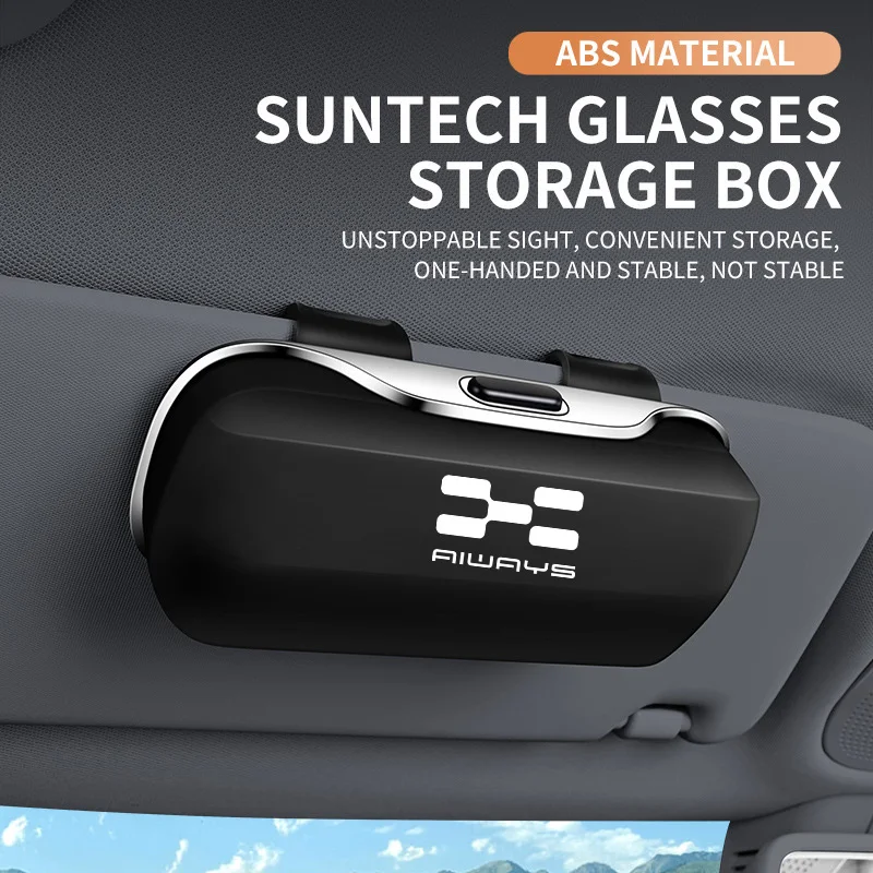 

For Aiways u5 Key Case Cover Cup floor mats parts Logo U6 Accessories Car Visor Sunglasses Glasses Case Glasses Holder Clip Box