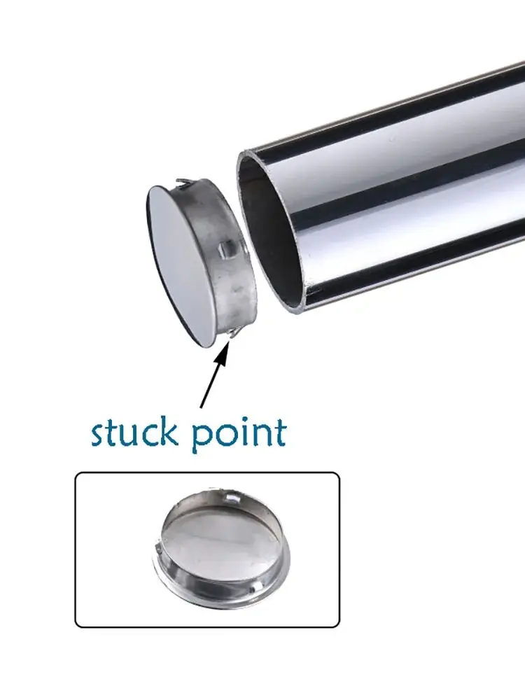201/304 Stainless Steel Pipe Cap Hole Plug Seal Cover Round Tube Plug Decorative Cap For Pipe Hole Sealing&Multiple Sizes