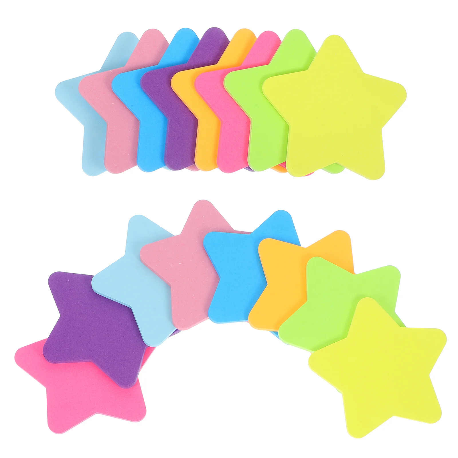 16Pcs Star Shaped Sticky Notepads Colorful Adhesive Memo Pads for Office School Home Use Smooth Writing Surface Self Stick Note