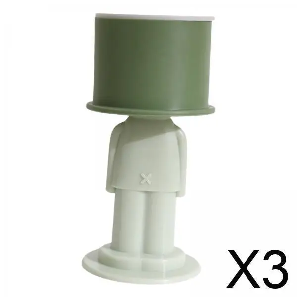 3x Wall Mounted Door Stopper Set with Soft Silicone Protection