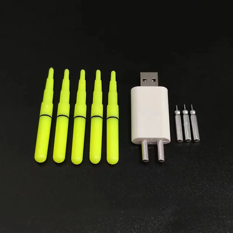 

5pcs/lot Fishing Light Stick With 5 Rechargeable CR425 Battery Electric Lightstick Float Bobber Fishing Tackle Accessory A615