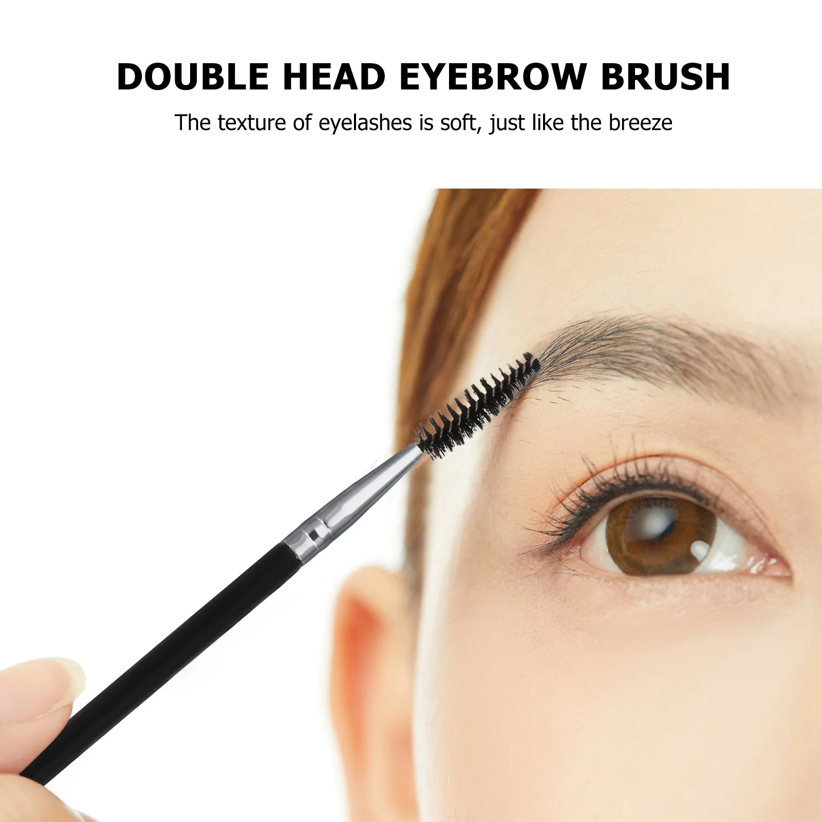 6 個のスプーリーブラシ アングルドコンボ ファインチップ デュアルエンド 精密な眉毛用 汚れにくい デイリーユースキット