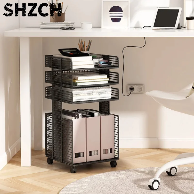 Under Desk Storage Cabinet Mobile File Cart Office Bag Organizer Multi-Level Workstation Sorting Tool A4 Storage Unit
