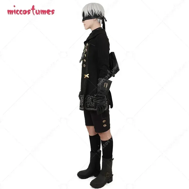 CyMiccostumes Unisex No.9 Type S 9S Cosplay Costume with Bag Gloves Eyepatch for Men Halloween Cosplay Costume view 4