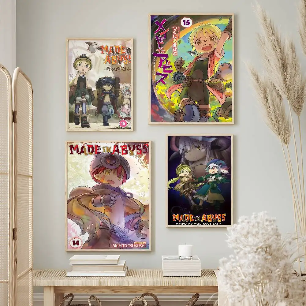 Bold TV Series Made in Abyss Posters Premium Self-Adhesive No Residue Wall Sticker for Home Office Bar Decor