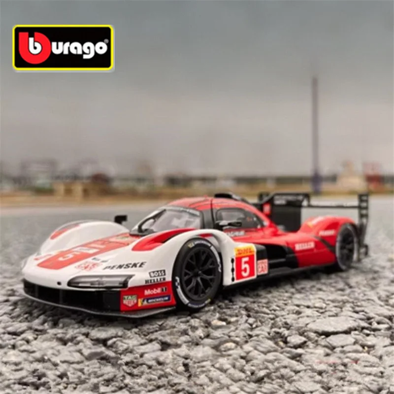 

Bburago 1:24 Porsche 963 Alloy Track Sports Car Model Diecast Metal Racing Car Vehicles Model High Simulation Childrens Toy Gift