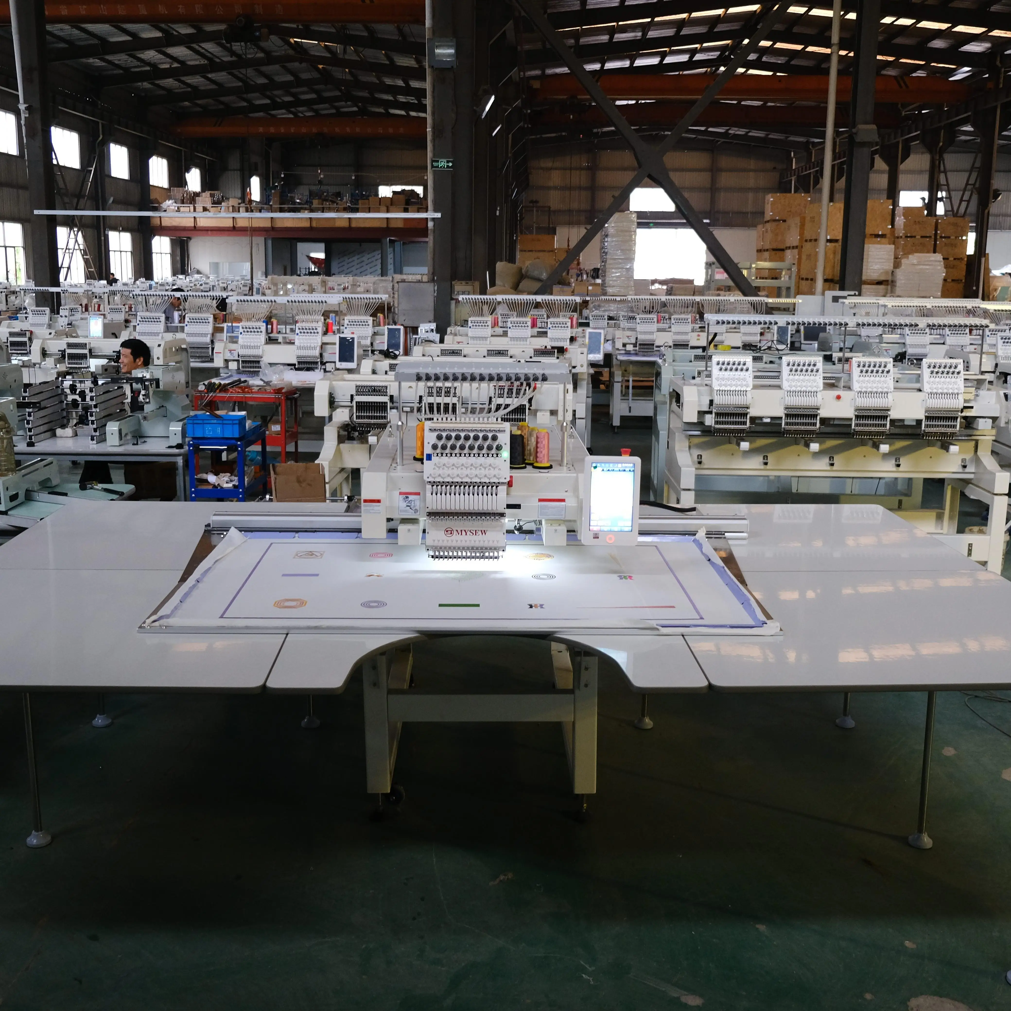 1 Head 15 Needles MJS 1501 MYSEW High-Speed Automatic Computerized Flat Cap T-Shirt Hat Industrial Embroidery Machine