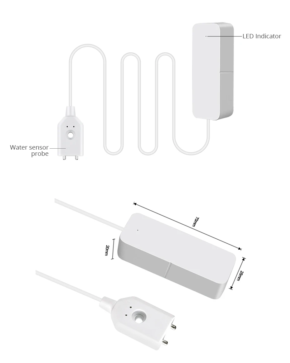 TYSH Tuya Home Alarm Water Leakage Alarm Independent WIFI Water Leak Sensor Detector Flood Alert Overflow Security Alarm System