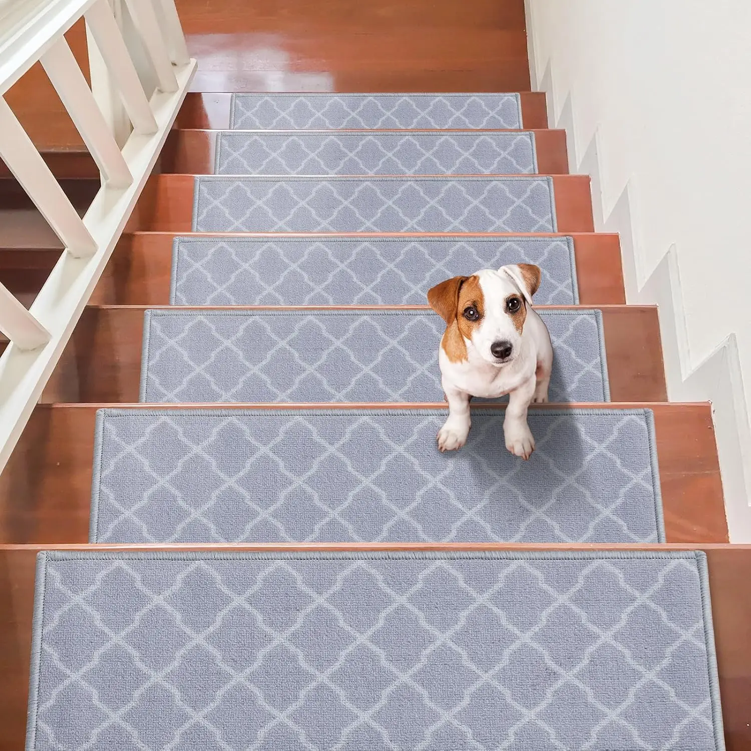 

Stair Treads, Stairs Carpet Non Slip 9" x 28",Indoor Stair Runner for Wooden Steps, Anti Slip Carpet Soft Edging Stair Rugs Mats