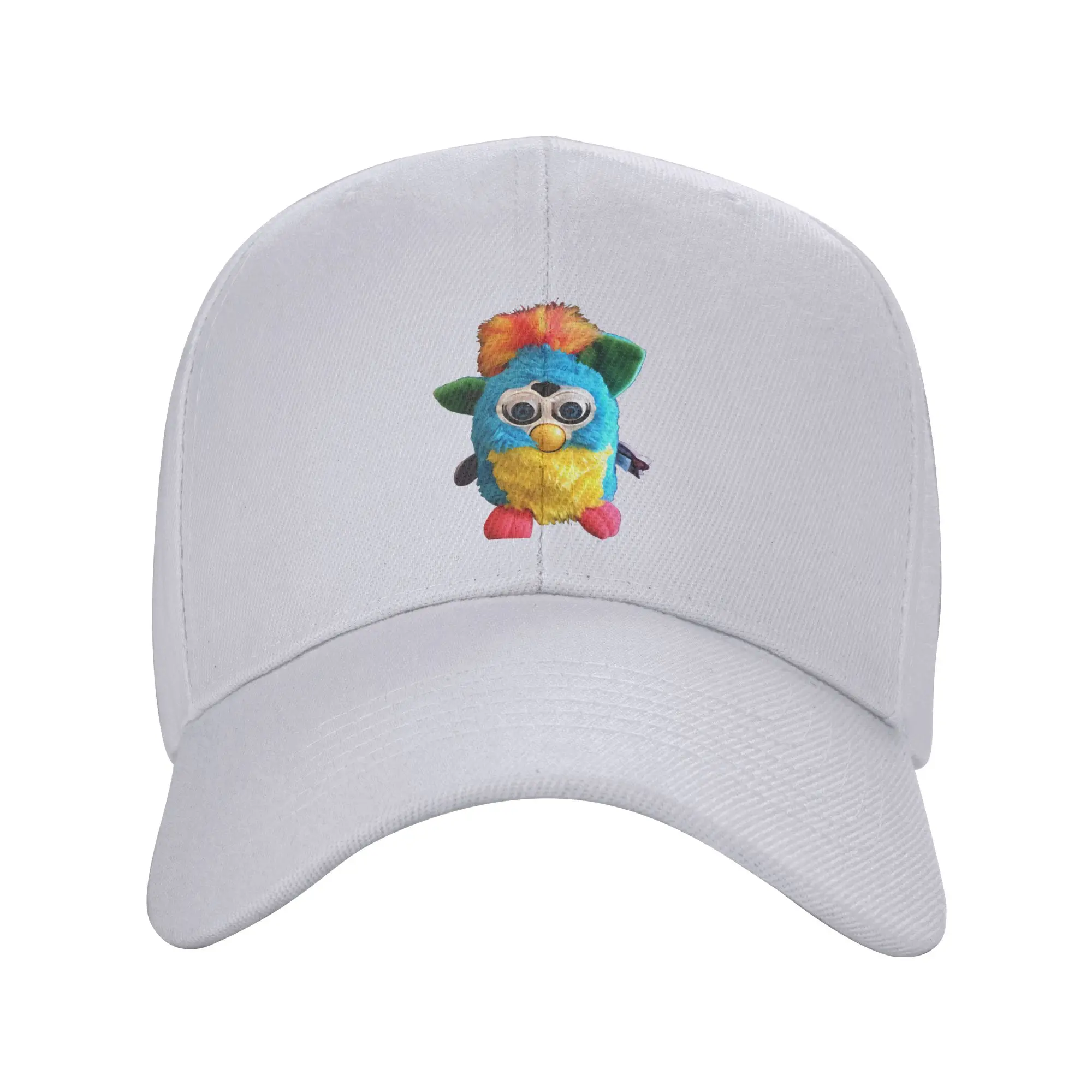 1998 Furby Tiger Electronics Rainbow Curved Brim Baseball Cap Couple Outfits Caps Women