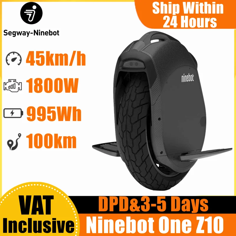 EU In Stock Original E-Scooter One Z10 Electric Unicycle 100 Km Mileage 1800W Motor 45km/h Self Balancing Wheel Scooter