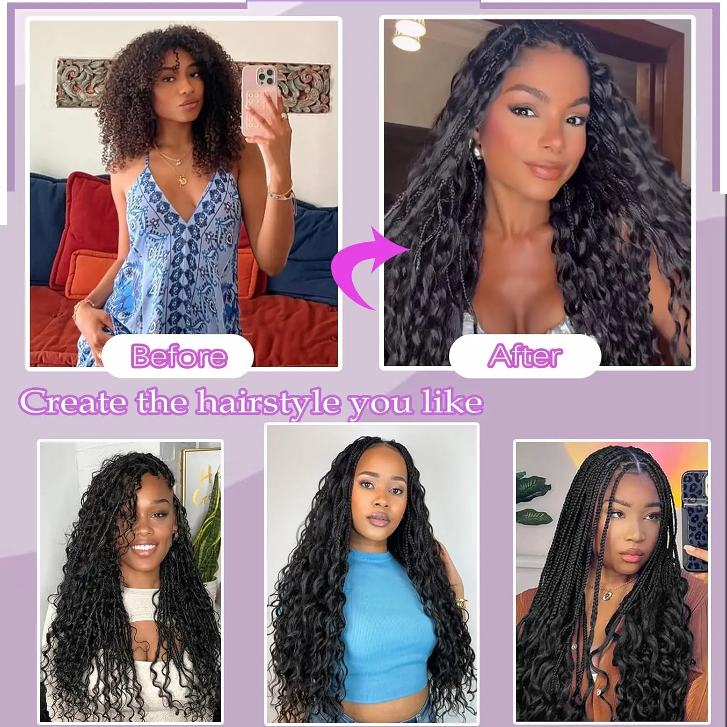 Deep Wave Bulk Human Hair สําหรับ Boho Braids ไม่มี Weft 100% 4/27 Highlight Virgin Human Hair Bulk สําหรับ Braiding Curly Extension Bundle