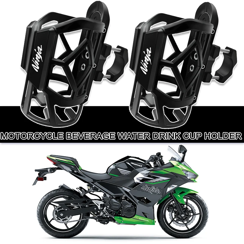 For Kawasaki NINJA 1000 NINJA400 NINJA250 600 H2 Motorcycle Aluminum Beverage Water Bottle Drink Cup Holder 19MM-32mm