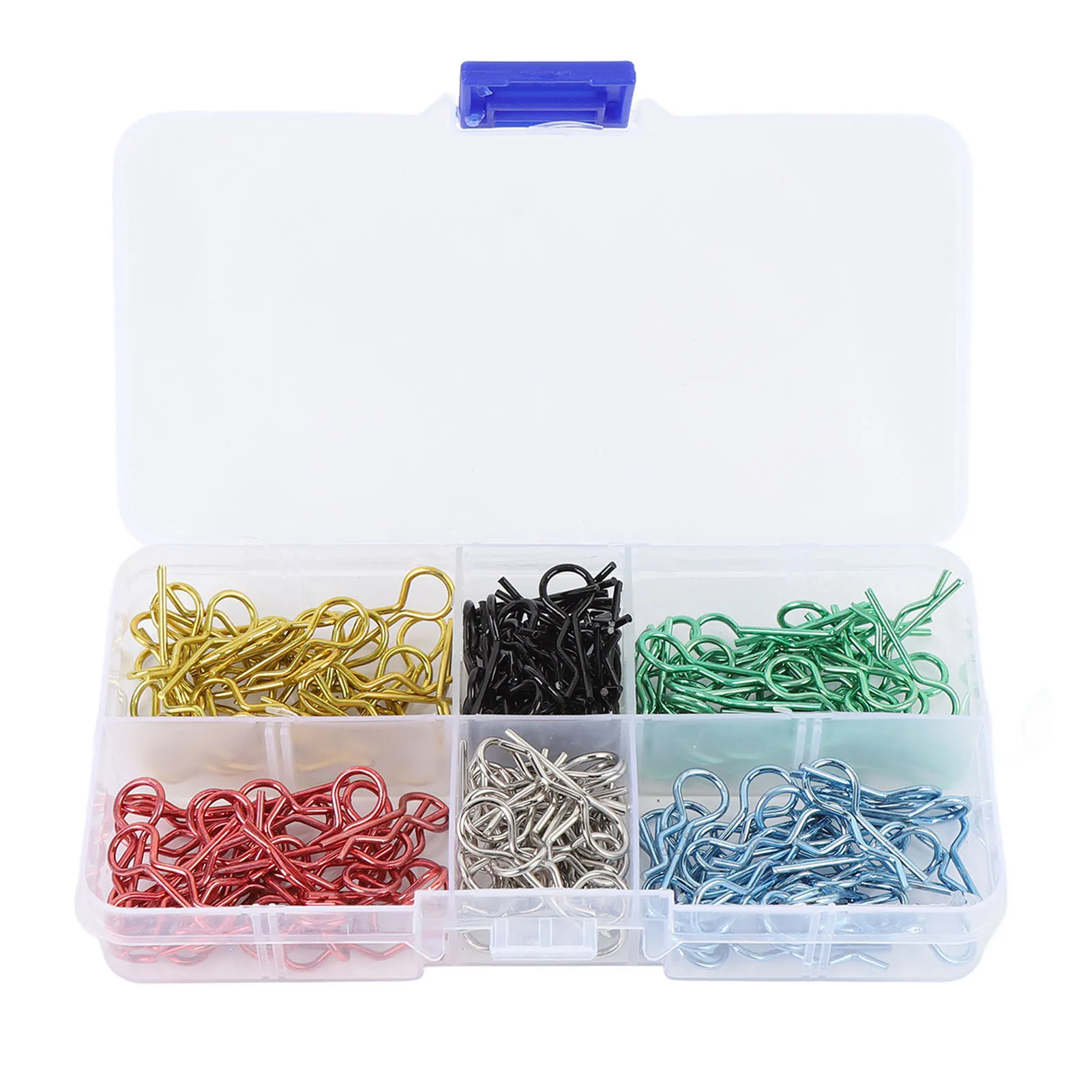 

RC Car Body Clips Colorful Anti Deformation Metal RC Car R Shaped Pins Set for 1/10 1/12 RC Car Colorful RC Car Body Clip