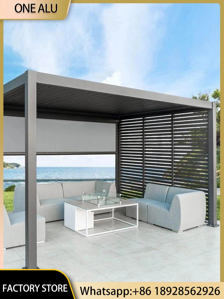 Electric Smart Gazebo Aluminum Louvered Roof Pergola Backyard Patio Villa Sun Shade Canopy Eco-Friendly Outdoor Living