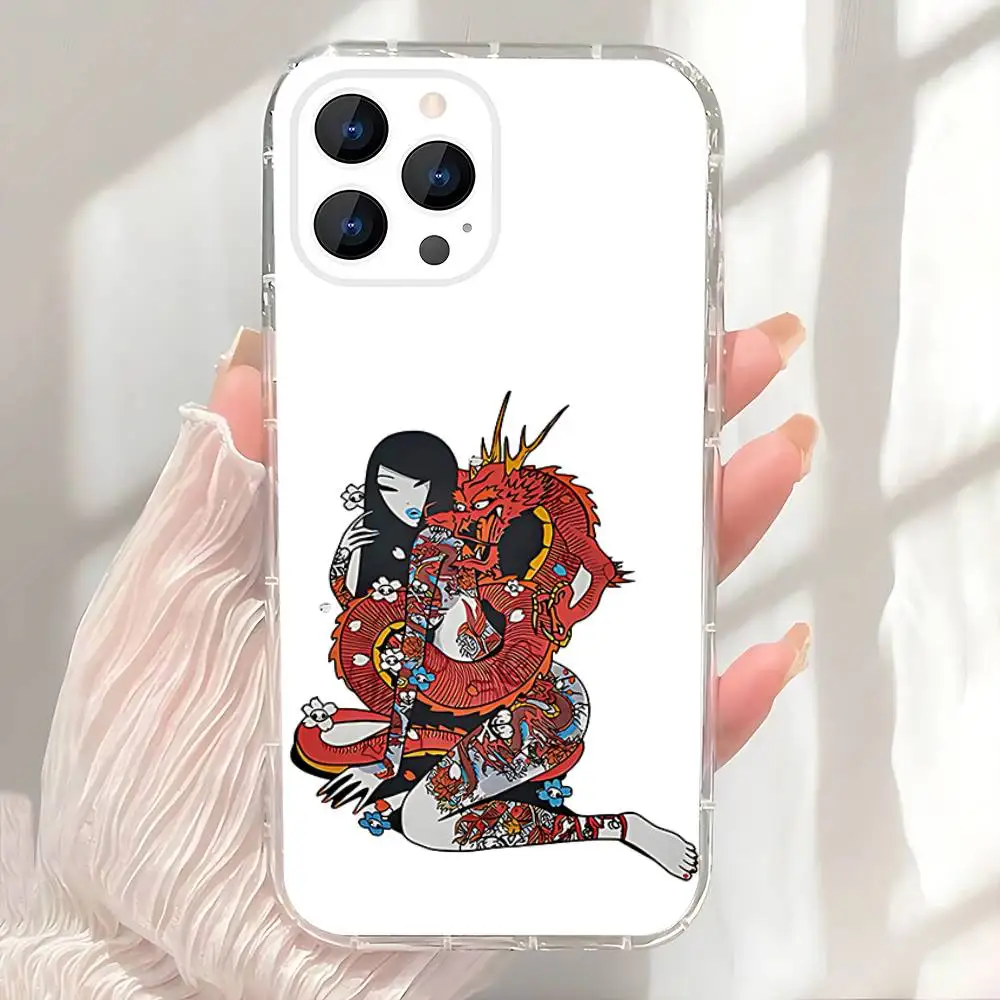 حافظة هاتف للفتيات اليابانية من T-Tokidokis لهواتف iPhone 17,16,15,14,13,12,11 Pro,Max,Plus,X,XS,XR,SE4,E غطاء ناعم شفاف صغير