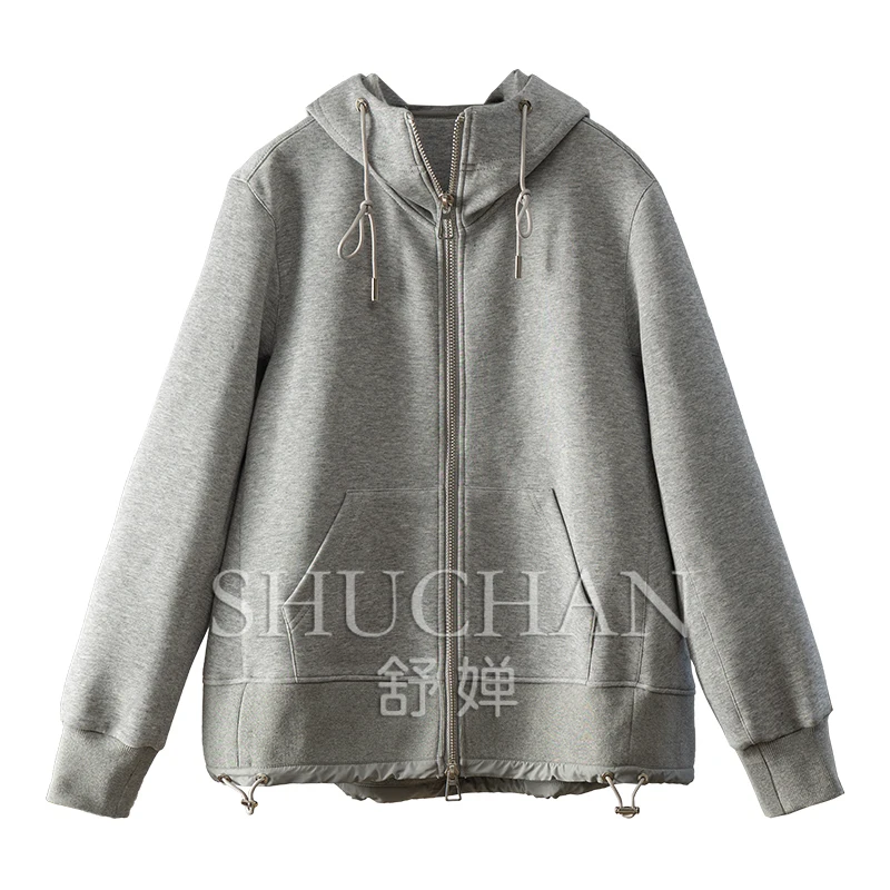 air cotton casual hooded loose long-sleeved sweatershirt  jacket women sweatshirt hoodie  COTTON  POLYESTER