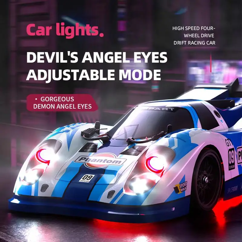 Phantom 1:16 Rc Car 2.4G 4Wd 70Km/H High Speed Brushless Drift Racing Remote Control Vehicle With Led Light For Adult