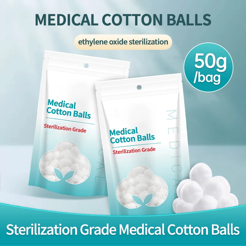 Pure Cotton Balls for Face Makeup Nail Polish Remover Soft Absorbent Medical Uses DIY Crafts Sterile Bulk Pack Resealable Bag