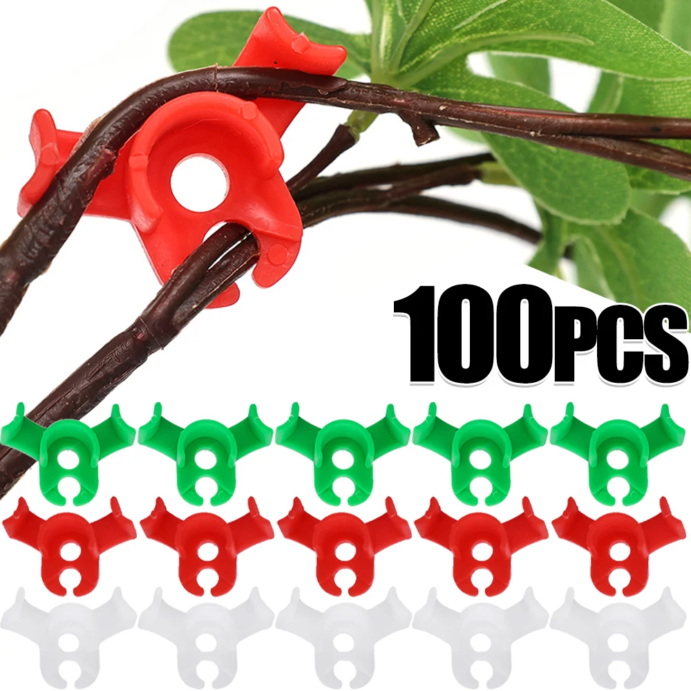 10/100pcs Plant Bender 90 Degree Low Stress Training Clip Reuseable Garden Plant Stem Branche Bending Support Clamps Accessories