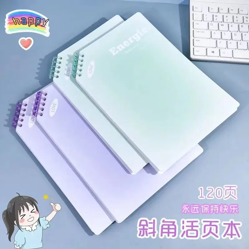 Creative oblique angle B5 notebook coil book gradual change notebook student book homework book PP coil  planner