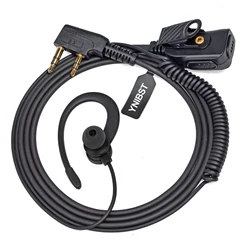 Walkie Talkie Earpiece G-Shape Headset Compatible with Baofeng UV-5R BF-888S UV-82 Kenwood 2 Way Radio, Inline PTT Mic Headset