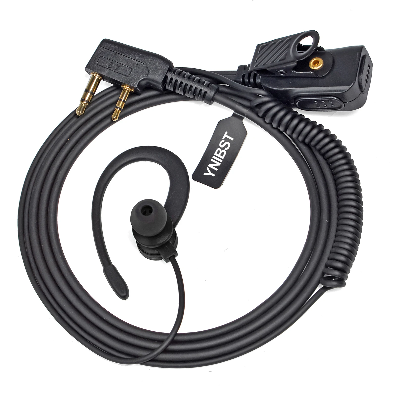 Zestaw słuchawkowy Walkie Talkie w kształcie litery G kompatybilny z Baofeng UV-5R BF-888S UV-82 Kenwood 2-drożny radiotelefon, wbudowany zestaw słuchawkowy z mikrofonem PTT