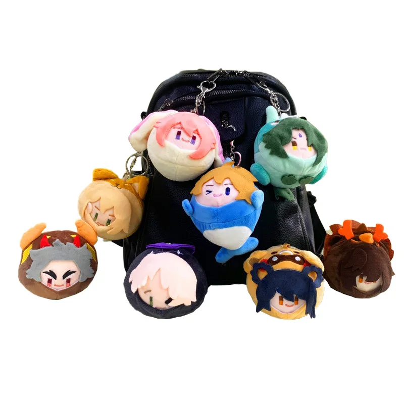 12cm Impact Plush Toy Teyvat Zoo Theme Xiao Yae Miko Tartaglia Arataki Itto Fischl Thoma Plush Pendant Keychain Packpack