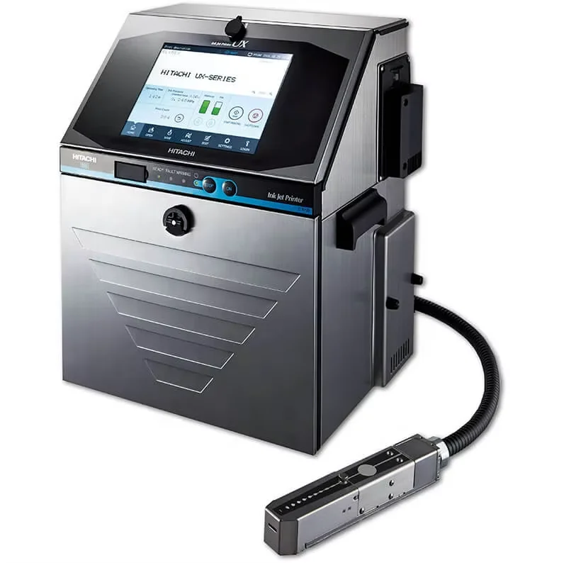 Industrial Cij Inkjet Printer UX-160W Batch Code Expiration Date and Barcodes for Packaging From HIT