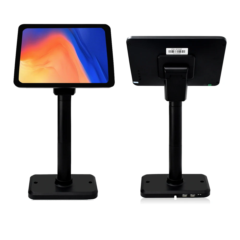 9.7 Inch Customer Display 10 Inch IPS Display Full Viewing Angle Panel Supermarket Clothing Store POS Use Pole Display