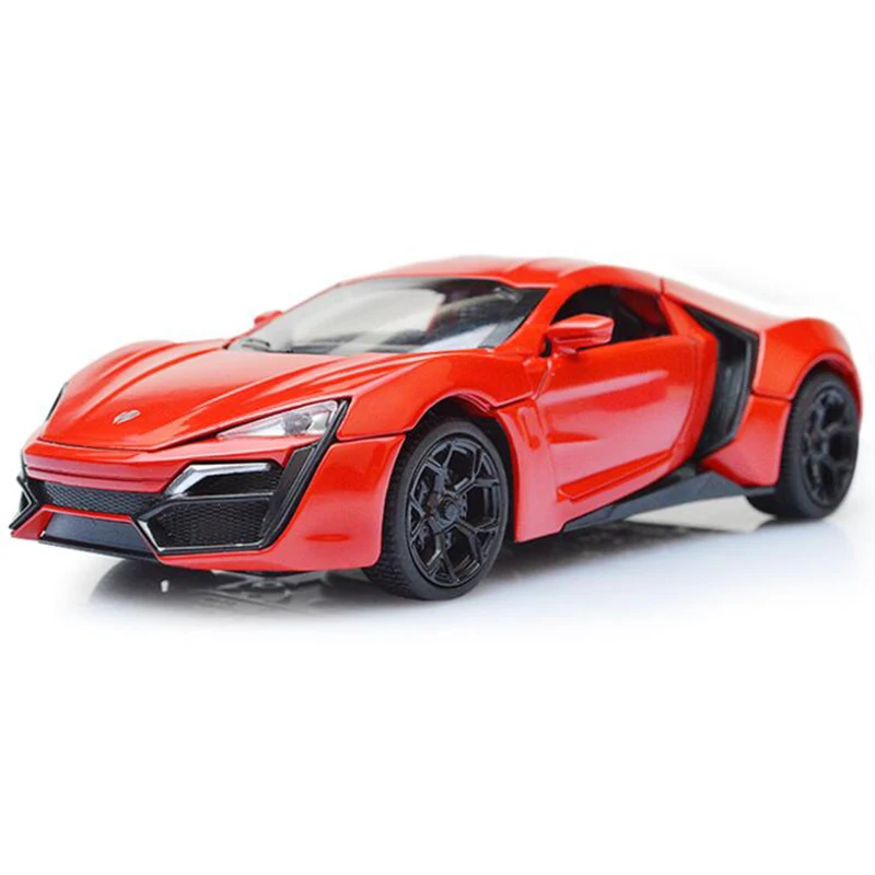 

1:32 Lykan Hypersport Legering Diecast Speelgoed Sportwagen speelspeelspeelspeelauto Geluid En Licht трек модель школьный подарок A222