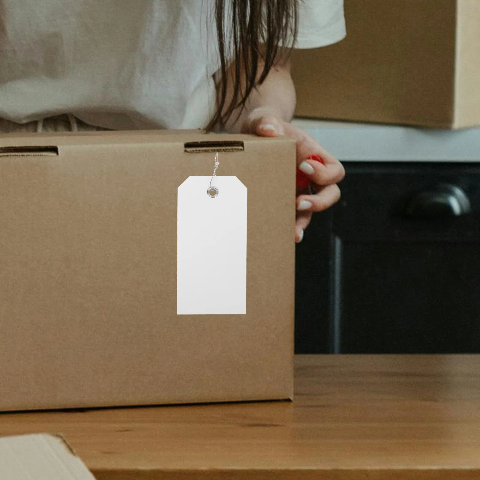 100pcs Blank Shipping Tags Pvc Luggage Tags Travel Suitcase Backpack Identification Wire Writable Reusable Sturdy