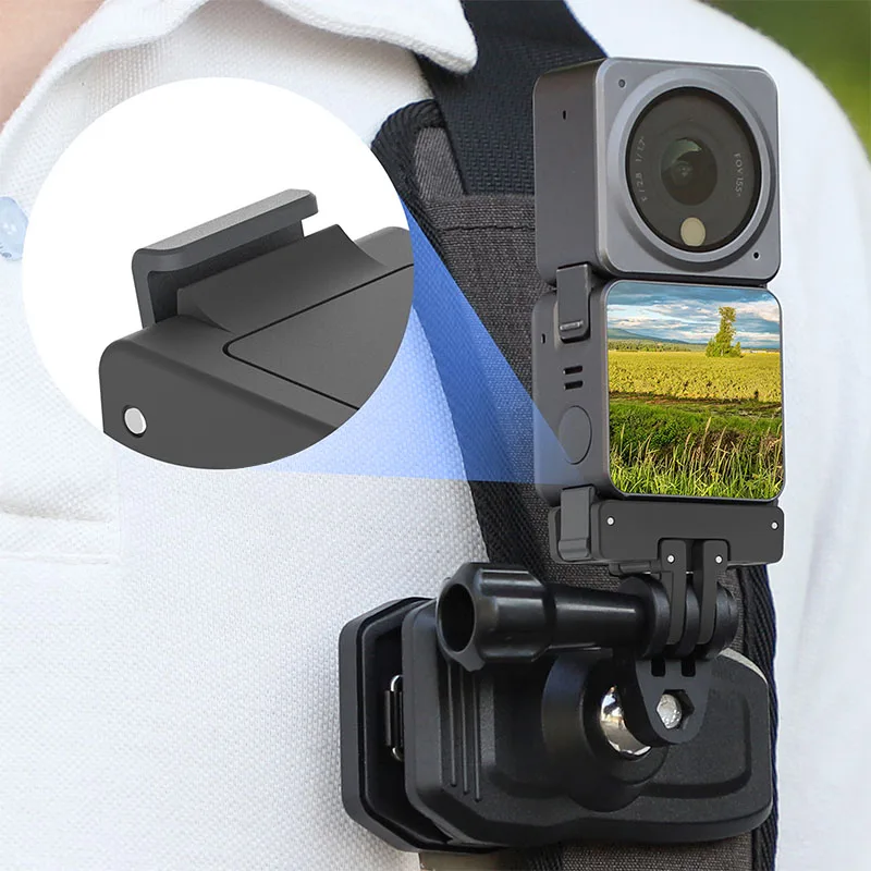 VOLODYMYR for DJI Action 5 Pro Magnetic Adapter Foldable Quick-release Plate 1/4 Thread Universal Port for DJI OSMO Nano/360