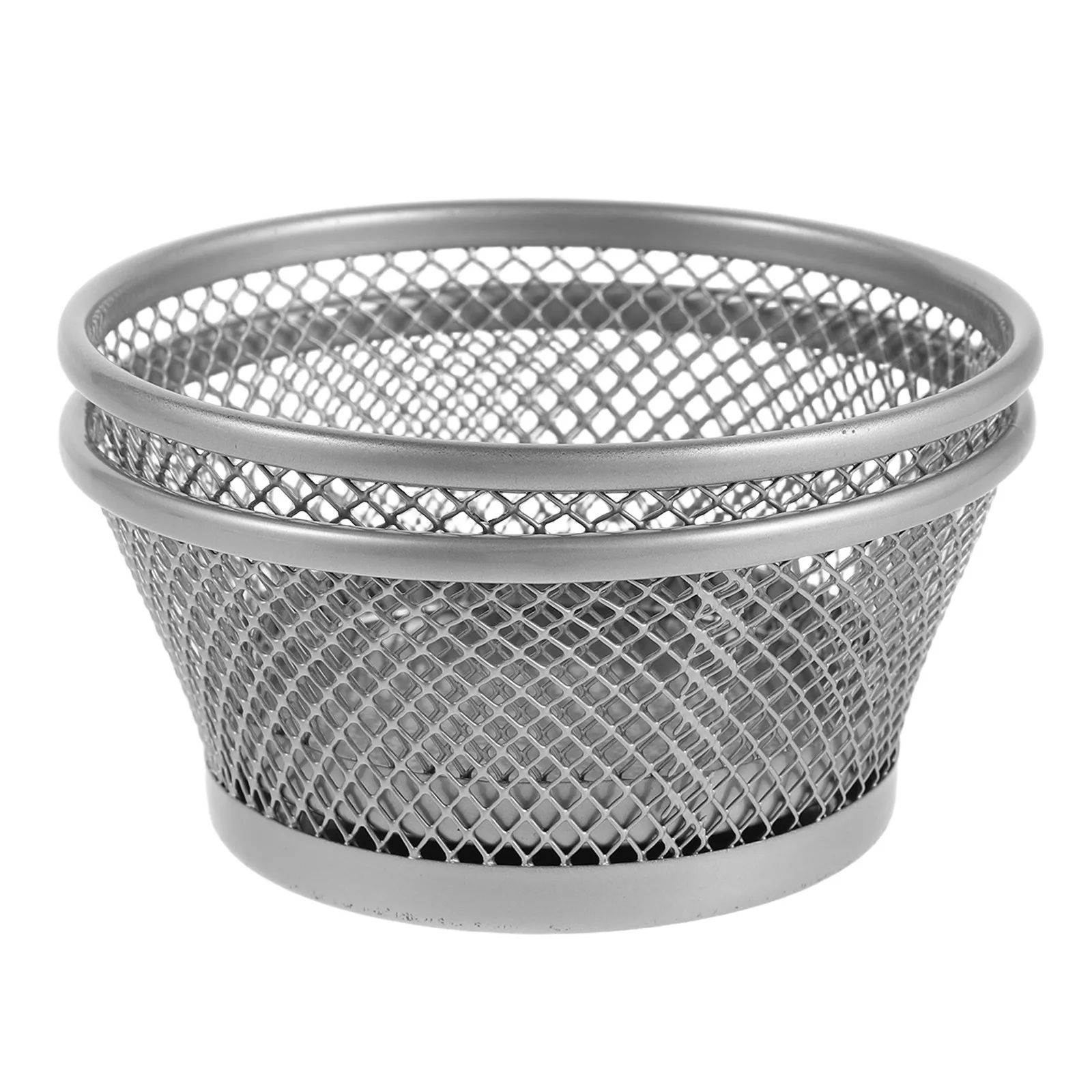 2Pcs Iron Paper Clip Organizer Desktop Mesh Holder Stackable Round Paperclip Dispenser for Office School Use Paperclip Holders