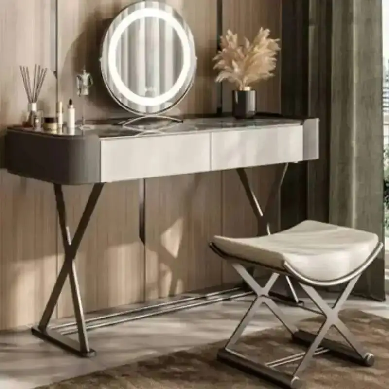 Luxury Dresser Bedroom Metal Stainless Organizer Storage Drawer Makeup Dressers Sets Mirrors Large Comoda Pra Quarto Accessories