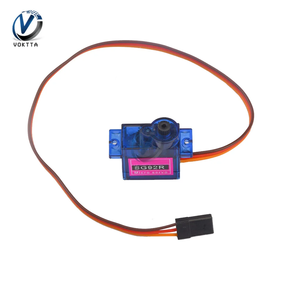 Servo SG92R blu 180 ° in fibra di Nylon Gear Smart Electronic RC Mini Micro Classic Servo per aerei RC modello di aereo ad ala fissa RC