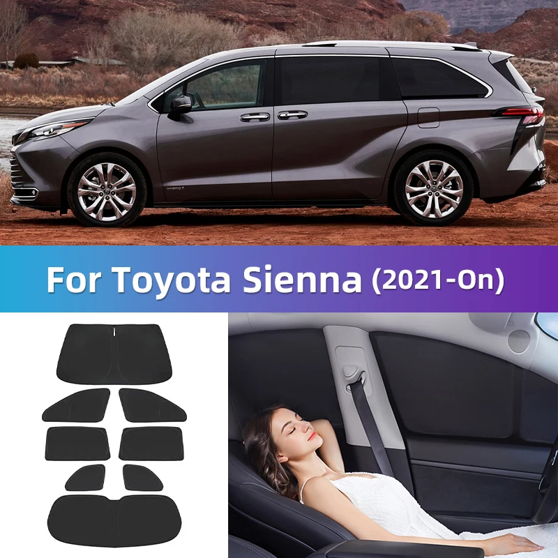 For Toyota Sienna XL40 2021 2022 2023 2024Custom Full Cover Car Window Sunshade Privacy Blind Curtain Travel camping Light tight