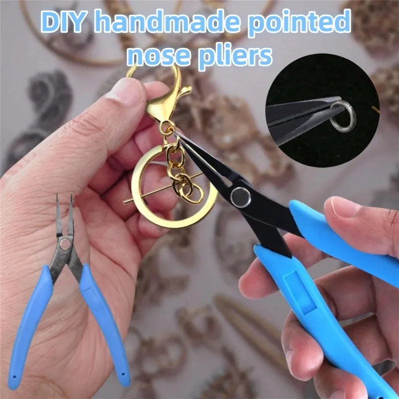 

1 шт., 5-дюймовые плоскогубцы с тонким заостренным носом, пинцет для цепи, плоскогубцы, уникальный дизайн, насадка для изготовления ювелирных изделий, прецизионные рабочие проволочные ручные инструменты