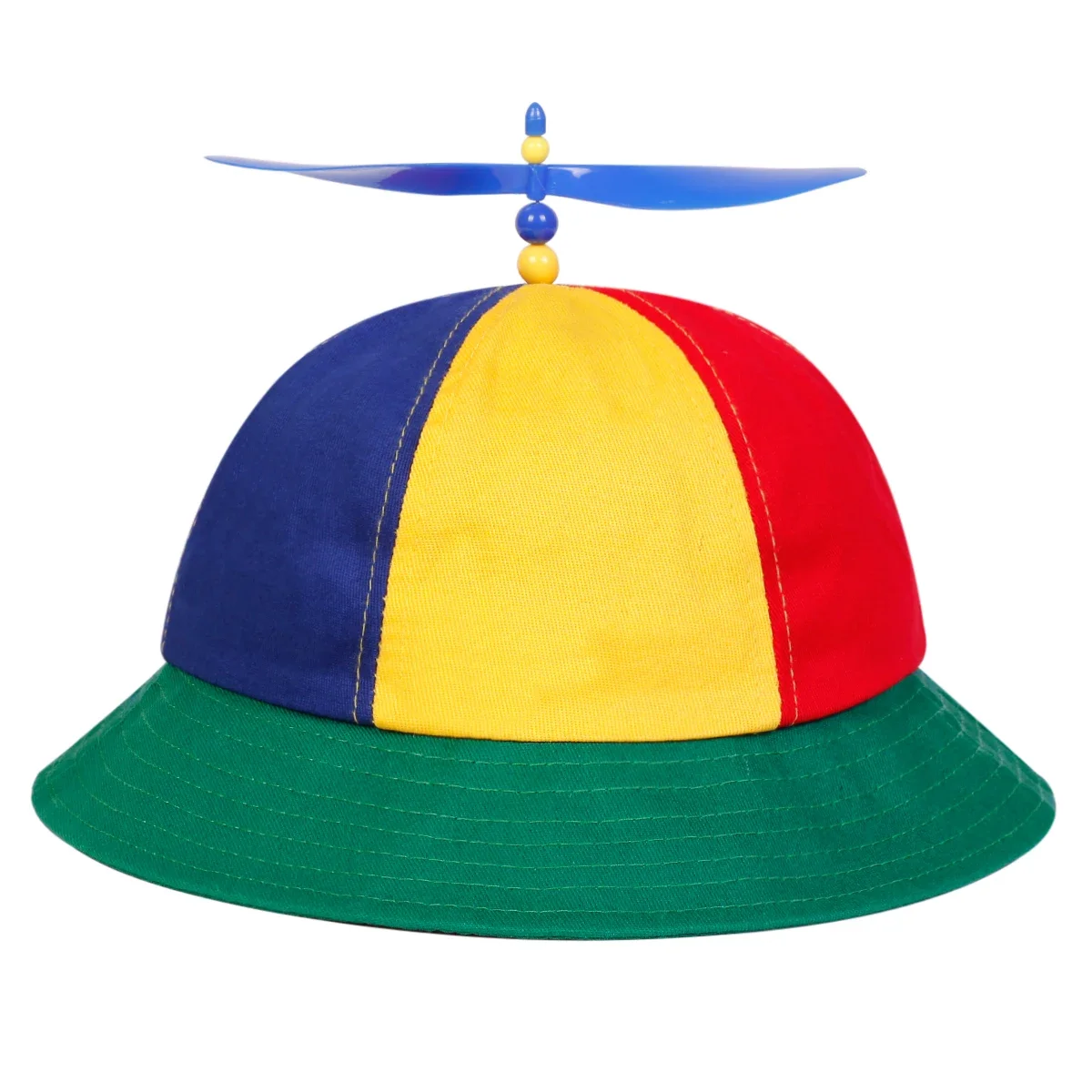 Unisex Mehrfarbiger Propeller-Fischerhut mit Persönlichkeitsdesign Outdoor Freizeitkappe Sonnenschutzhut